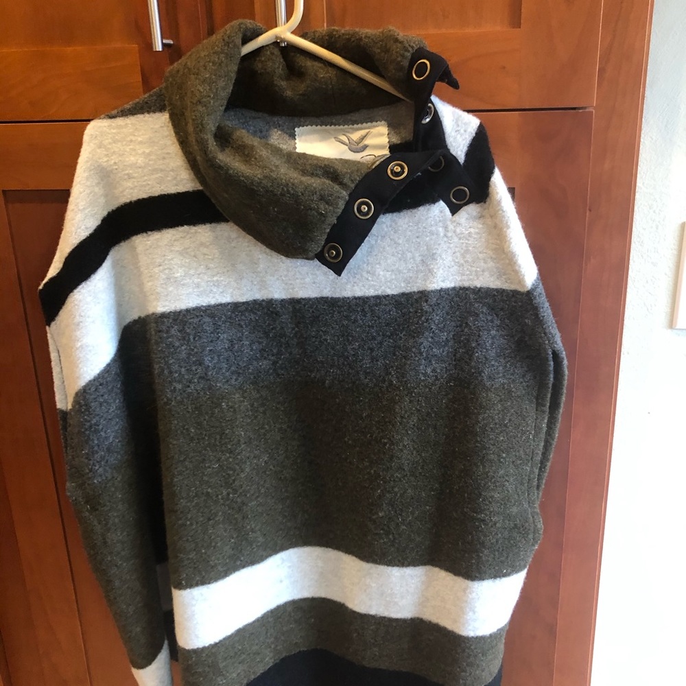 Tabitha striped poncho from Anthropologie